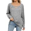 Autumn and Winter Women's Plus Size Solid Color Wrinkled Frayed Milled Hollowed Loose Long Sleeve Top
