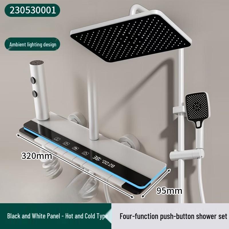 

LANGZHIWEN Piano Key Digital Display Shower Head