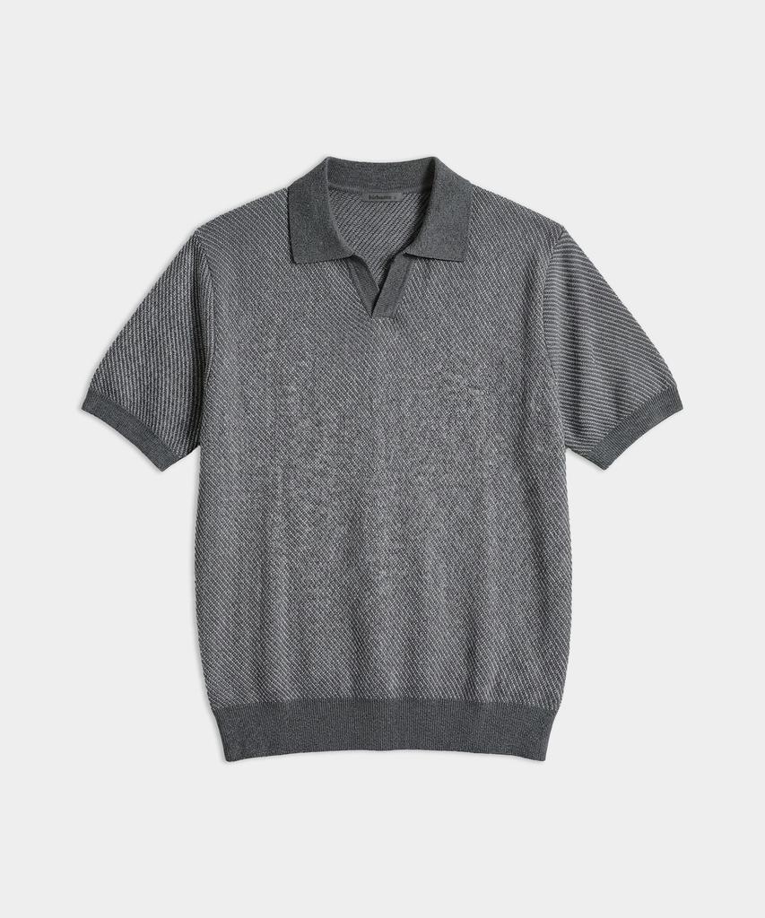 BIRBANTE Slant Washable Collared Knit - Gray