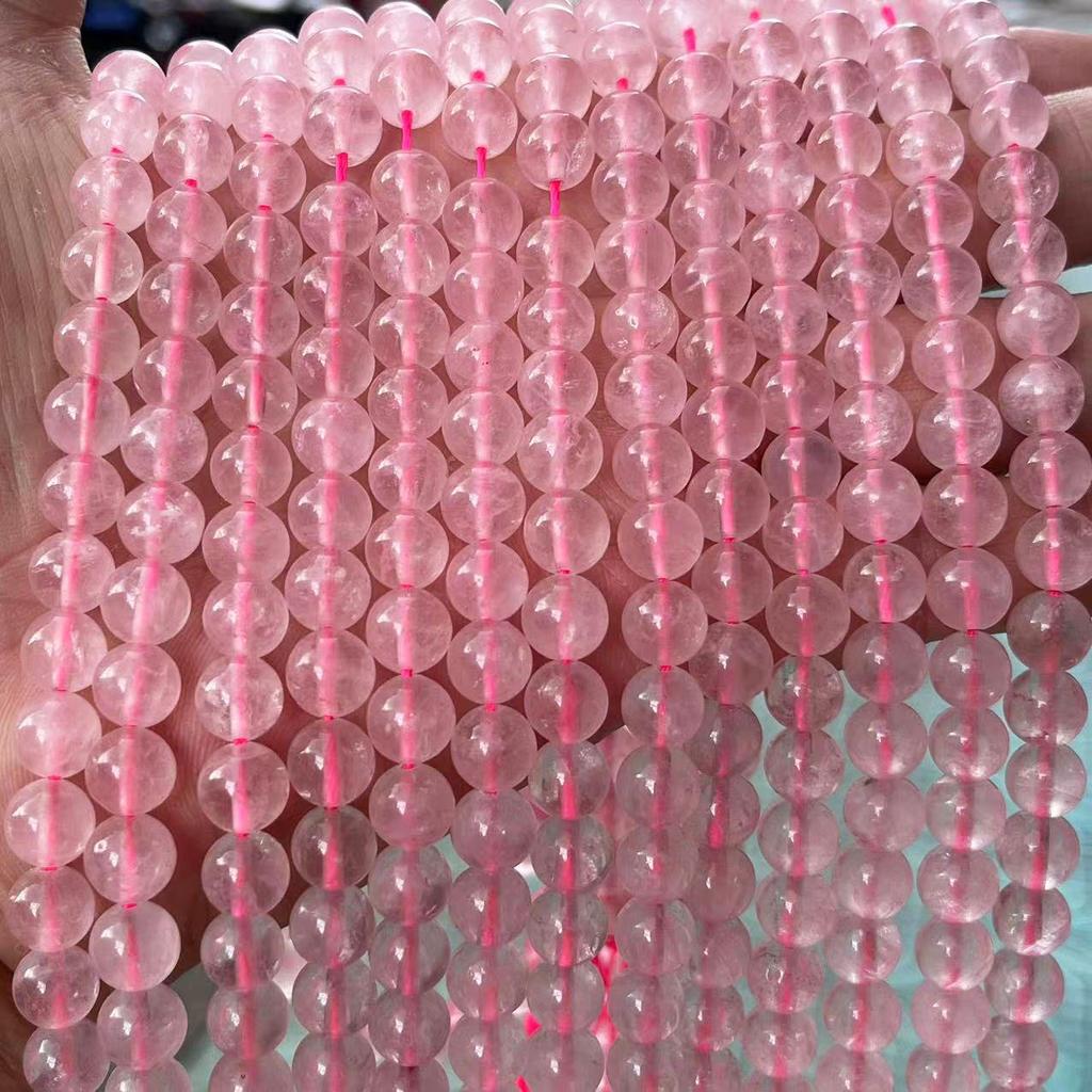 Hibiscus Pink Crystal Round Beads for DIY Jewelry Accessories