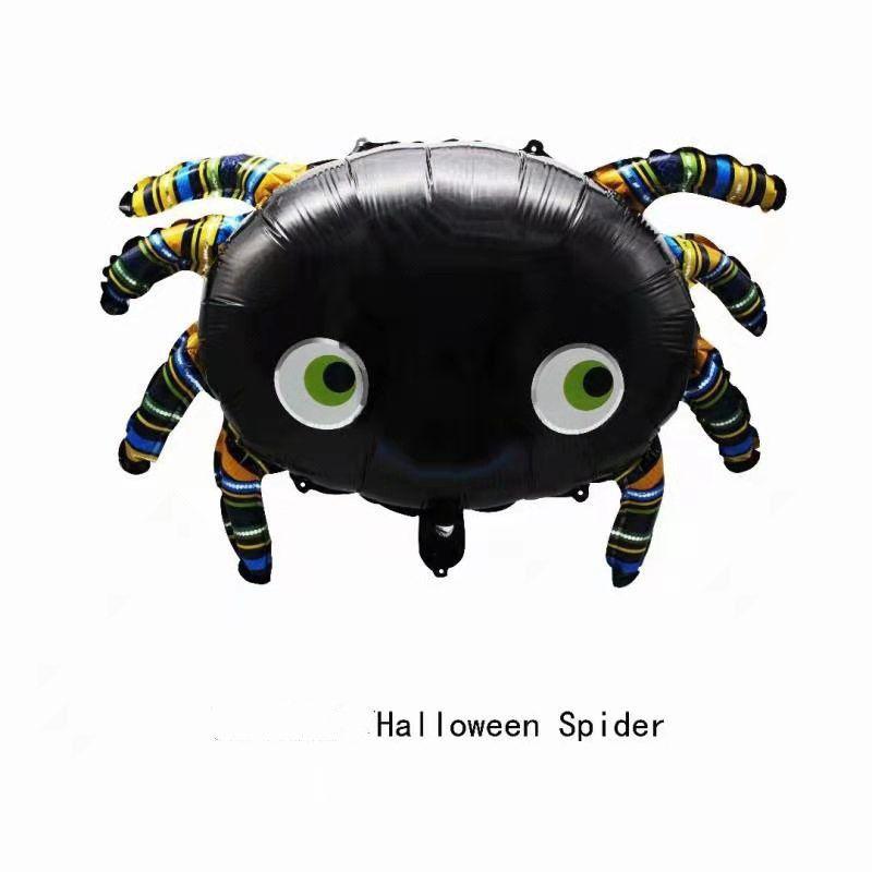 Spooky Halloween Decorations Aluminum Spider Foil Balloon For Party Supplies