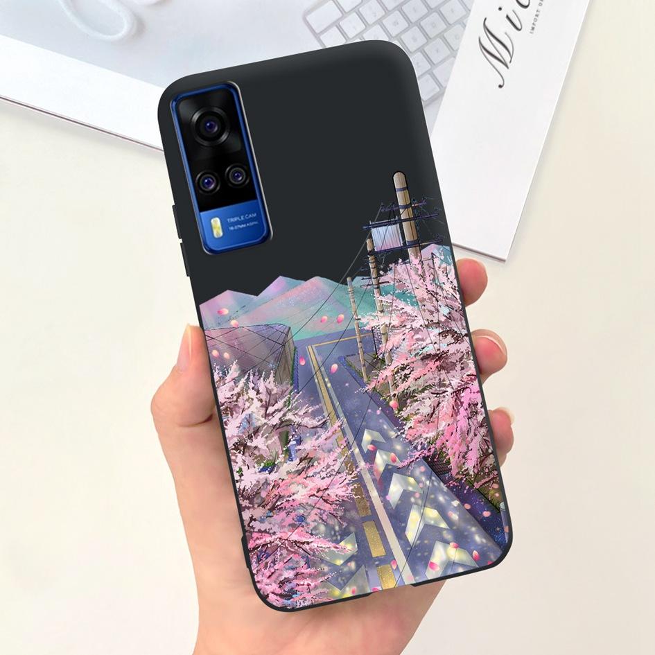 For Vivo Y31 2021 Case Cute Duck Cat Cartoon Coque Matte Soft Silicone Back Cover For Vivo Y51 Y51A Y53s Y 31 V2036 V2030 Fundas