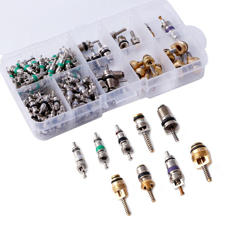 M7DF 134Pcs R134A A/C Car Auto  Conditioning for Valve Core Car Tire Assortment Hot
