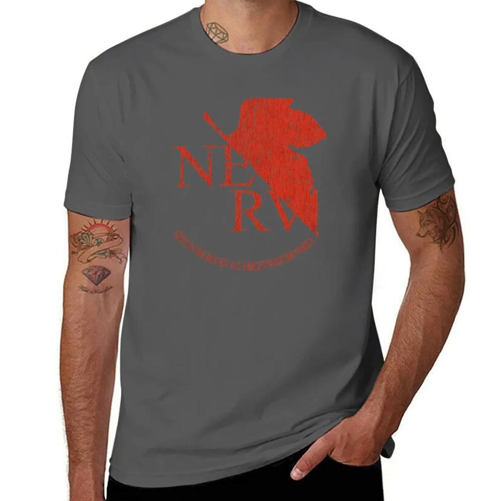 T-shirt NERV Evangelion basic abbigliamento boutique San Valentino nuovi regali e t-shirt articoli anime magliette allenamento uomo modello nuovo 2025
