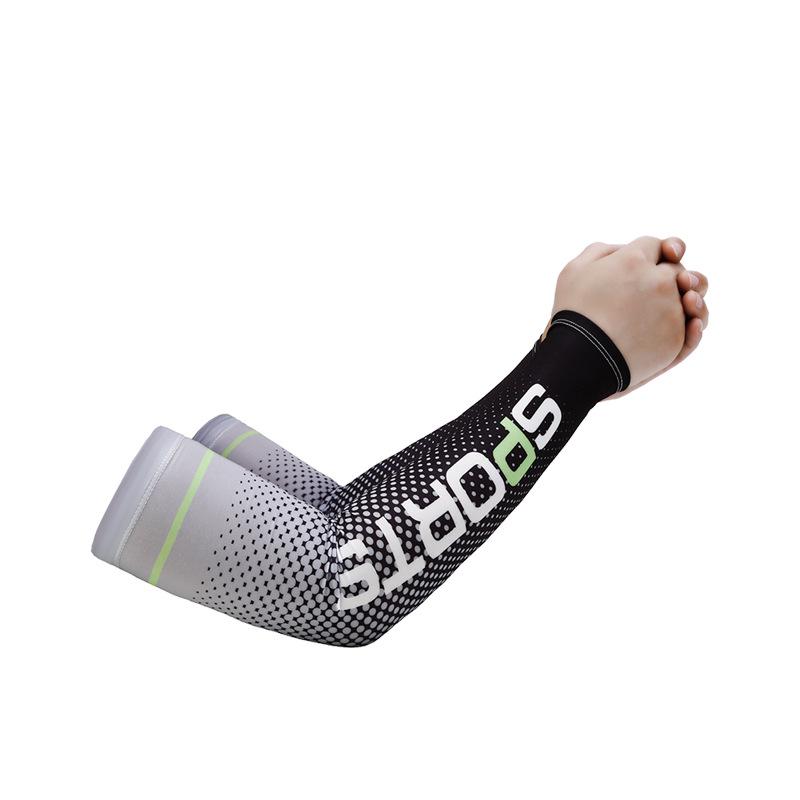 Sport Style Sun Protection Breathable Cycling Arm Warmers for Men and Women - Thin Ice Silk Sleeves