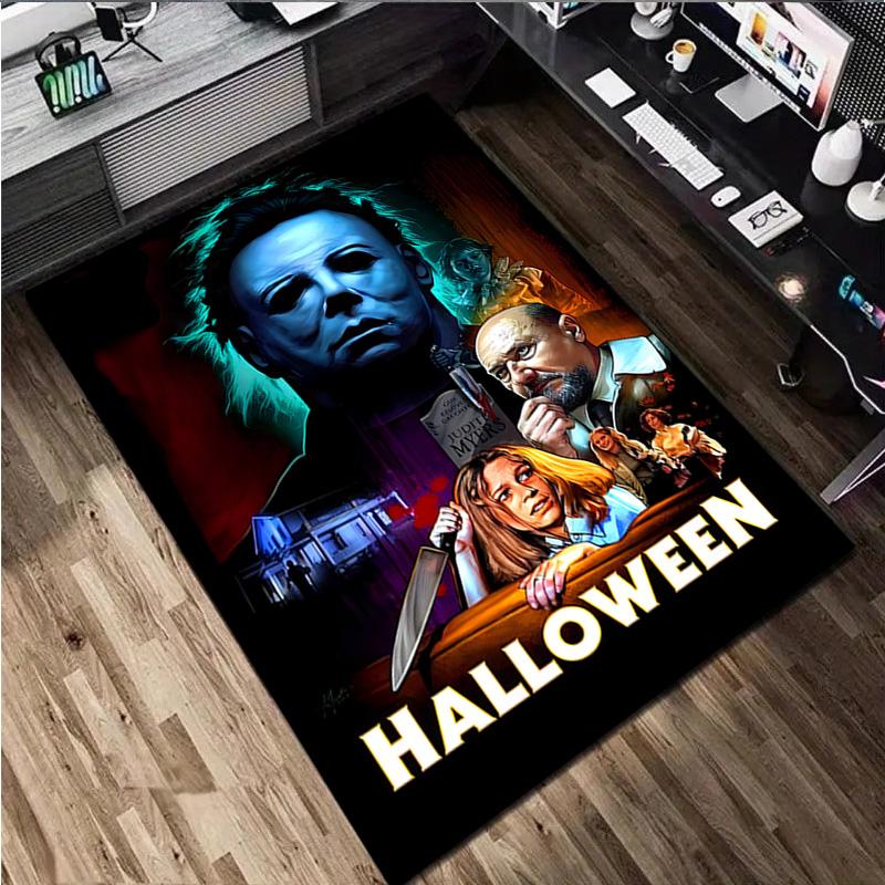 1Pc Halloween Print Rug - home decoration Carpet For Living Room Bedroom Flooring Computer Chair Area Rug