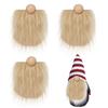 3pcs Dwarf Beard White Faux Fur Gnome Beard DIY Christmas Gnome Materials Handmade Gnome Doll Accessories Beard Craft