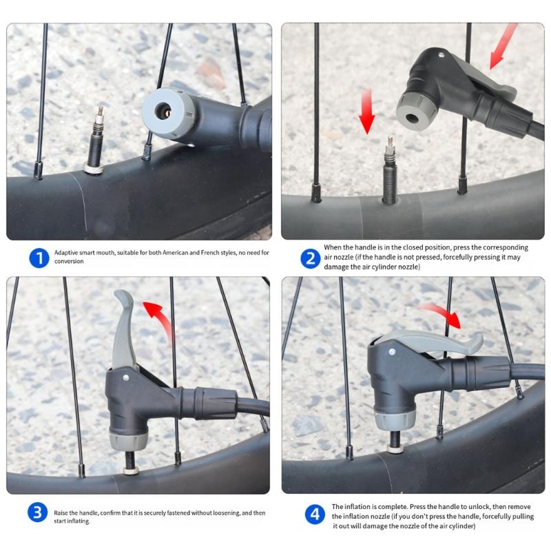 Cycling Accessory Inflation Adapter Car Tire Inflation Clamp Air pumps Extension Tube Adapter Vehicle Tyres Repair Tool