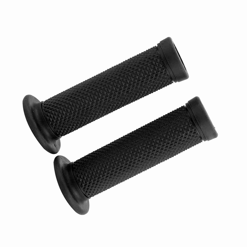 2Pcs 22mm Universal Vintage Motorcycle Handlebar Grips Star Decor Handle Bar Ends(Black)
