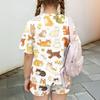 Kids Casual Short Sleeve Top and Shorts Set Animal Print Lightweight Soft Fabric Comfortable Fit Summer Outfit for Boys Girls