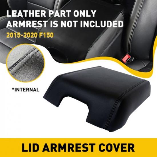 

1PCS Car Black Armrest Cover Cushion For Skin Ford F150 15-20 OXILAM Accessories