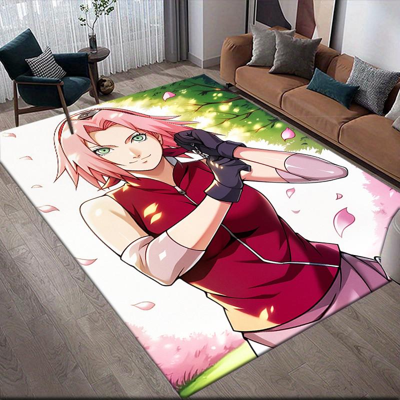 

Naruto Haruno Sakura Anime Square Area Rug, Non-Slip Floor Mat for Home Decor, Perfect Gift for Sakura Fans.chl 60x90cm