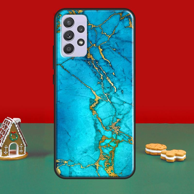 

Чехол из бирюзового и золотого агата с мрамором для Samsung A52 A12 A22 A32 A42 A72 A51 A71 A50 A70 A41 A31 A11 A21S A52S, мягкий чехол Samsung A72