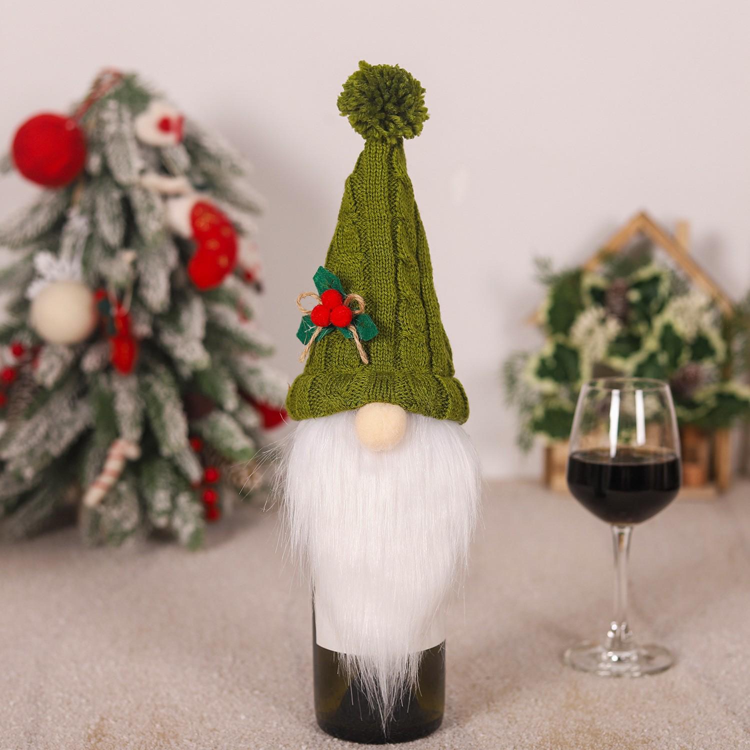 

Youqi Christmas Rudolph Gnome Doll Wine Bottle Cover