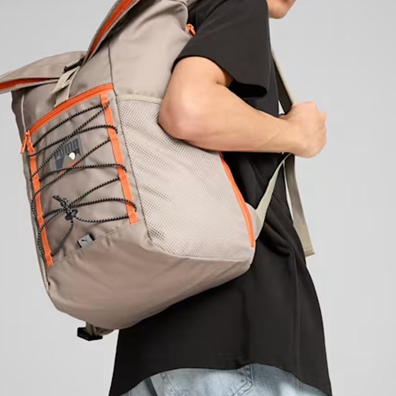 New PUMA Polyester Backpack Regular Unisex Taupe 090700-02
