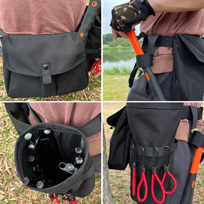 Outdoor Multifunctional Storage Bag Fishing Tackle Bag Hammer Holder Tent Stakes Pegs Pouches Waterproof Fanny Pack