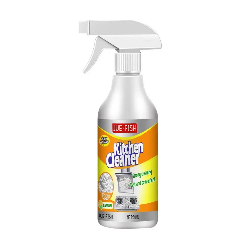 Spray de curățare cu bule de ulei greu, degresant pentru pete de ulei de bucătărie, îndepărtator de pete pentru grătare, cuptoare, plită, spray de curățare a bucătăriei L6V6