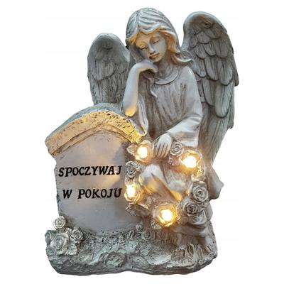 Gyertya Angyal Őrangyal Nyugodj Békében Nagy 21,5 cm Sírra