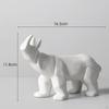 Sculpture, White Statue, Ceramic , Animal Statues for Living Room, Bedroom, Office Deskp, Cabinets