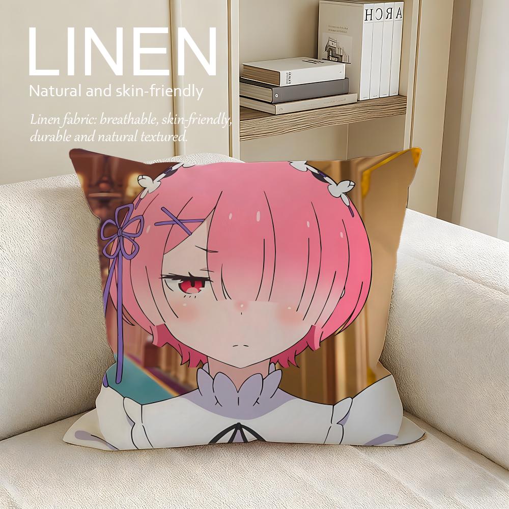 

Fantasy ReZERO Cushion Cover Pillowcase Set Pcs x x Breathable Washable Sofa Cushion Cover 30X30cm