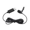 Portable USB Mini Microphone 2m Lapel Lavalier Mic Clip-on External Buttonhole Microphones for Laptop PC Computer Recording Chat