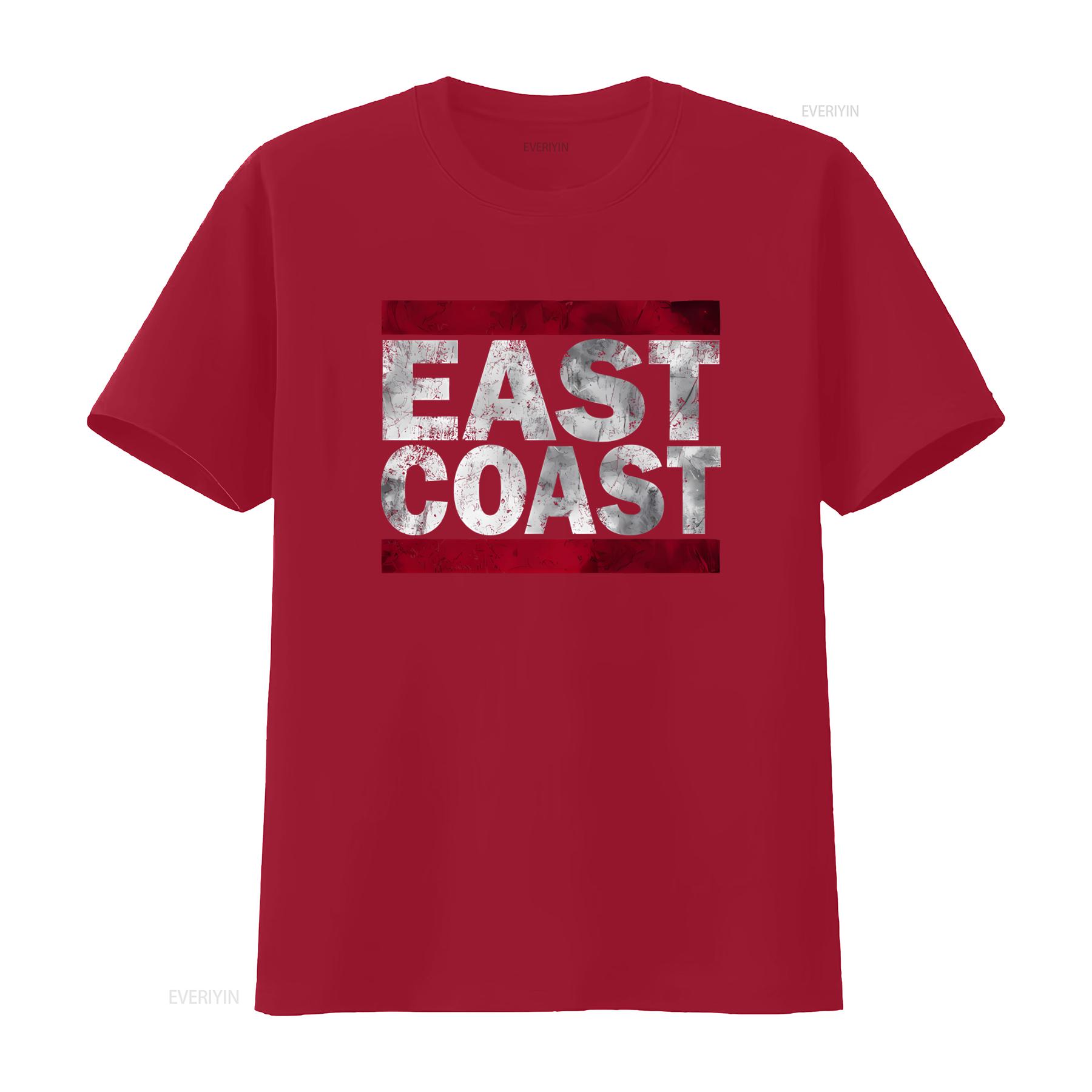 

EAST COAST T Shirt Vintage Style Print Perfect for Fun Runs and Band Lovers in USA vintage Washed Breathable Unisex S