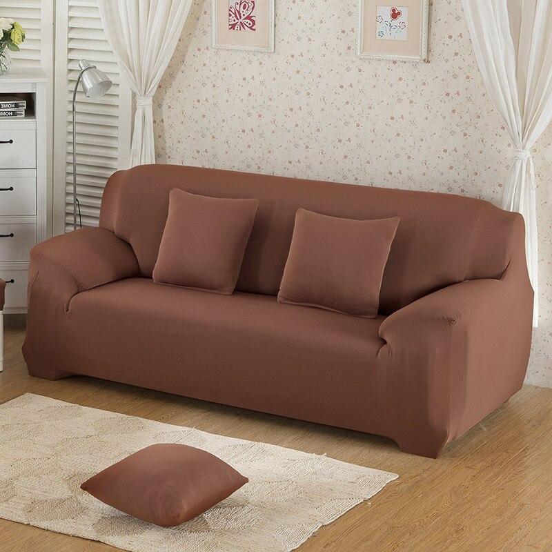 Thick Elastic Sofa Cover Solid Color Slipcover Furniture Protector for Bedroom Office Living Room Home Decor Sofa Cushions