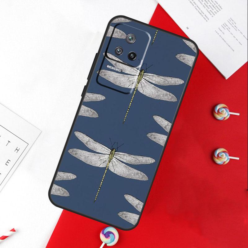 Floral Colorful Dragonfly Cover For Xiaomi 11T 12T 13T 14T Pro 13 14 15 Ultra POCO X7 Pro X3 X5 X6 F5 F6 M6 Pro Case