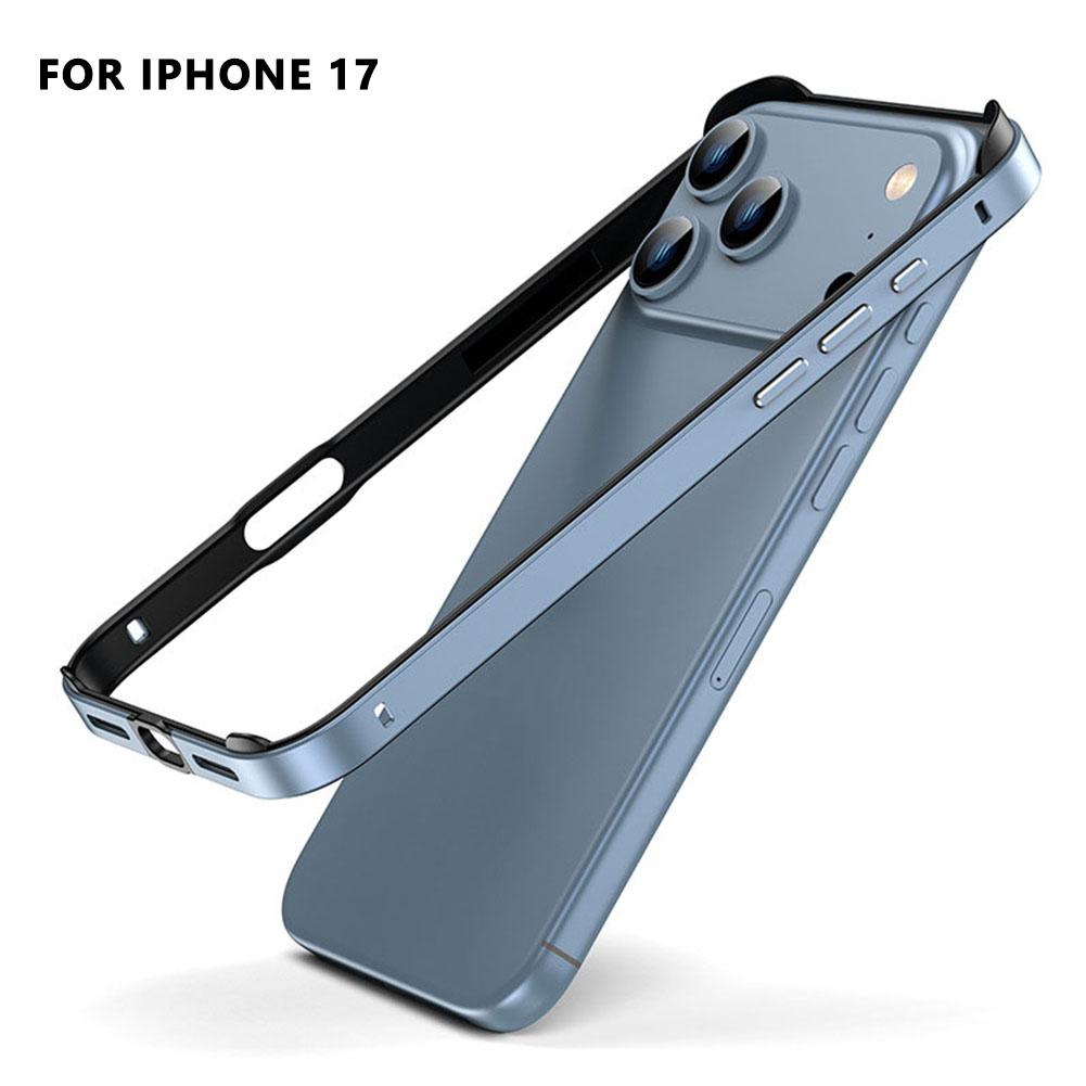 

Бампер для iPhone 17 / 17 Pro / 17 Pro Max / 17 Air Противоударный силиконовый бампер Защитная крышка Алюминиевый металлический чехол для телефона
