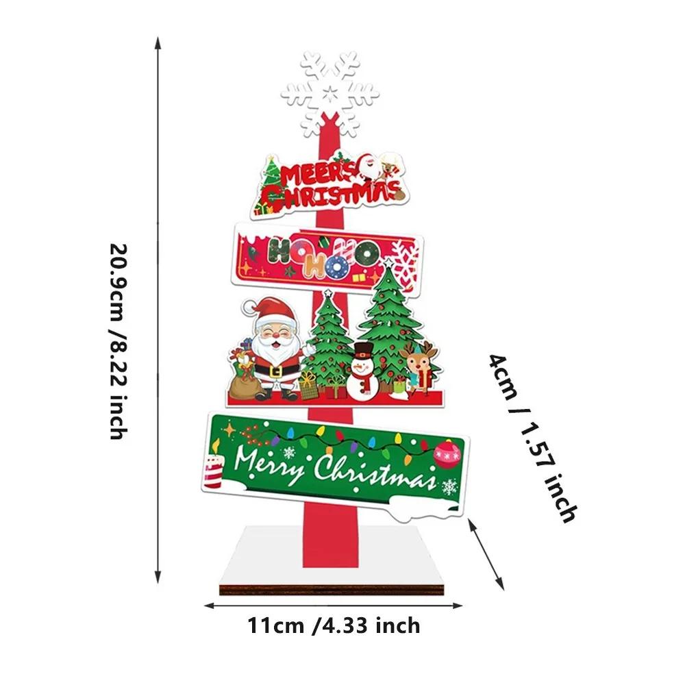 

Wooden Material Wooden Xmas Tree Ornaments Festive Messages Welcome Sign Snowman Sign Themed Ornaments Tree-Shaped