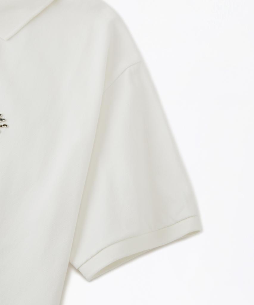 OUTSTANDING Mighty Tiger Pk Collar Tee_White