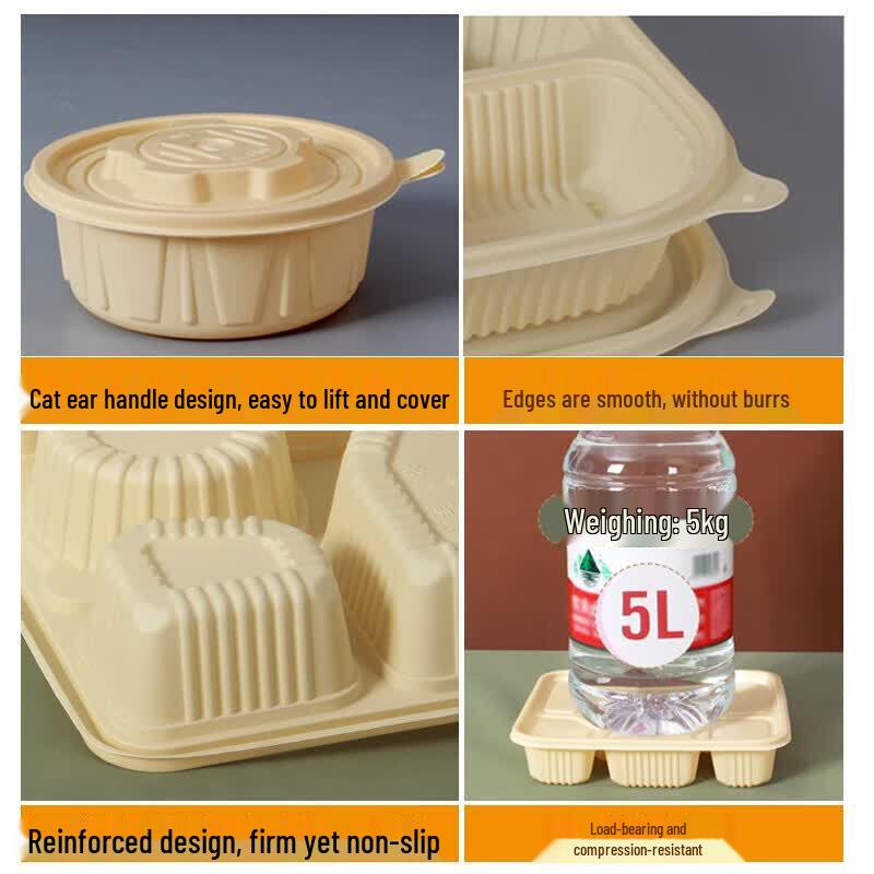 Corn Starch Disposable Meal Prep Containers