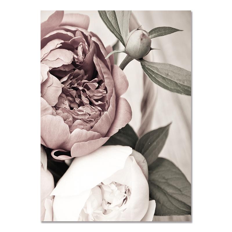 Scandinavian Flower Wall Art Nordic Canvas Painting Poster and Print Modern Botainical Floral Decoration Picture for Living Room