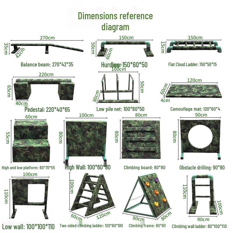Kids' Camo Obstacle Training 7-Piece Set
