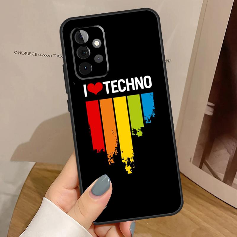 Techno Music For Samsung Galaxy A53 A33 A13 A23 A15 A25 A35 A55 A51 A71 A12 A32 A52 A14 A34 A54 Case