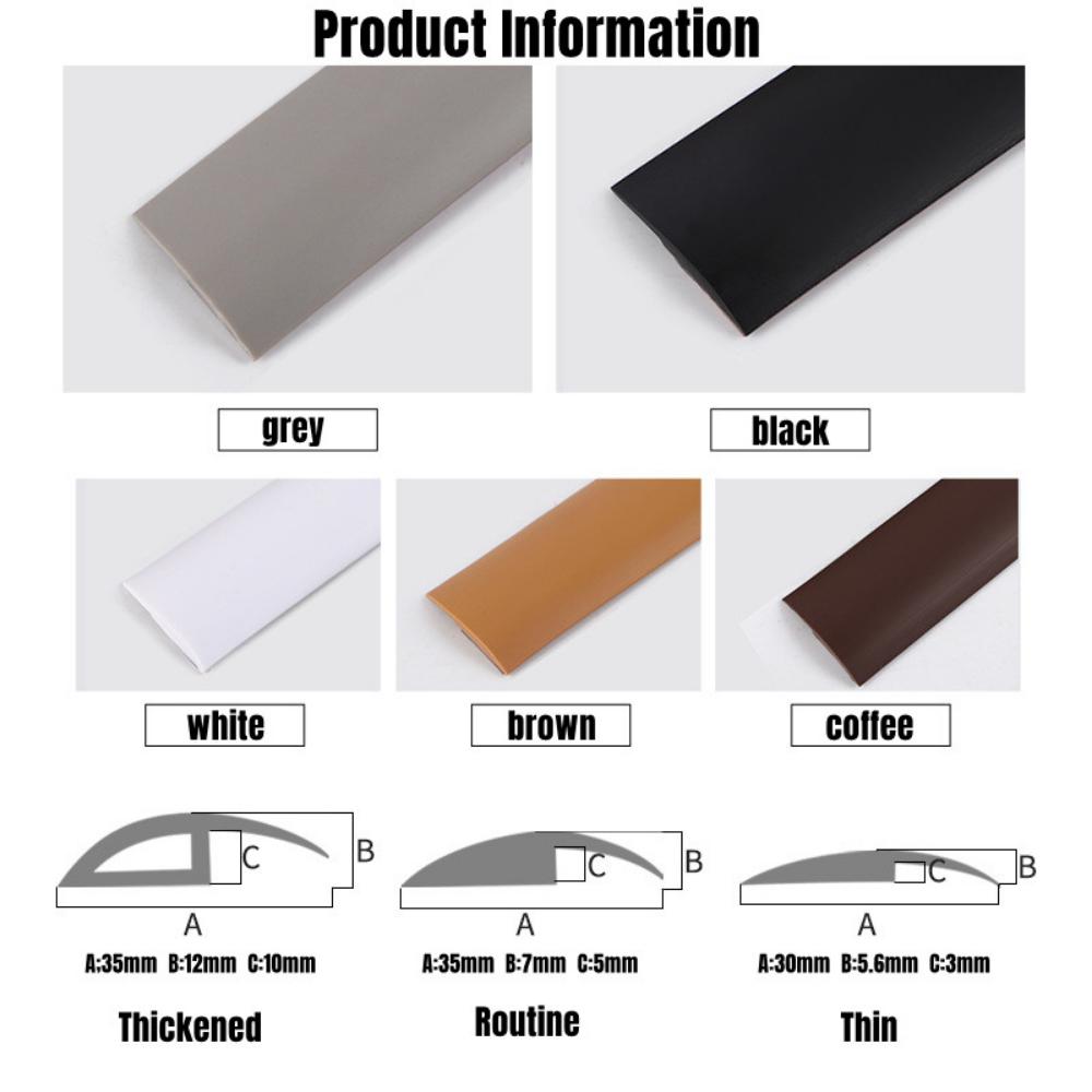 1M Self-adhesive Seam Strip Soft PVC Flooring Threshold Transition Sealing Strips Floor Threshold Anti-collision Seam Edge Trim