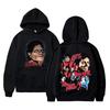 Felpa con cappuccio grafica Michajackson Re del Pop Uomo Donna Vintage Gotico Rock Felpa Uomo Hip Hop Punk Felpe con cappuccio oversize