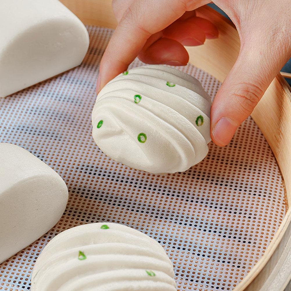 Silicone Bamboo Steamer Liners Non-Stick Reusable Mesh Mats For Dumplings Buns Dim Sum Veggies Fish Food Grade Bpa Free