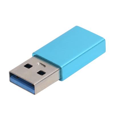 TypeC Adapter Converter Female To USB3.0 Male USB Fast Charging Computer Accessories(Blue )