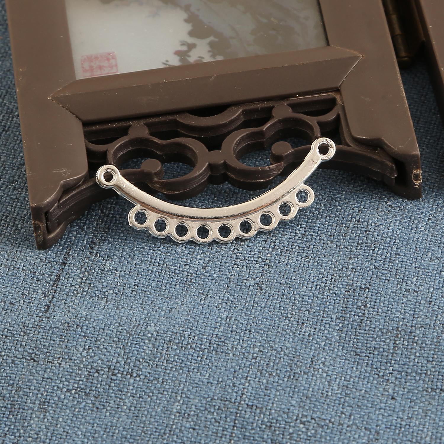 

10 шт., подвески из антикварного сплава с несколькими отверстиями для изготовления ювелирных изделий, очаровательное украшение «сделай сам» 6*36mm серебряный