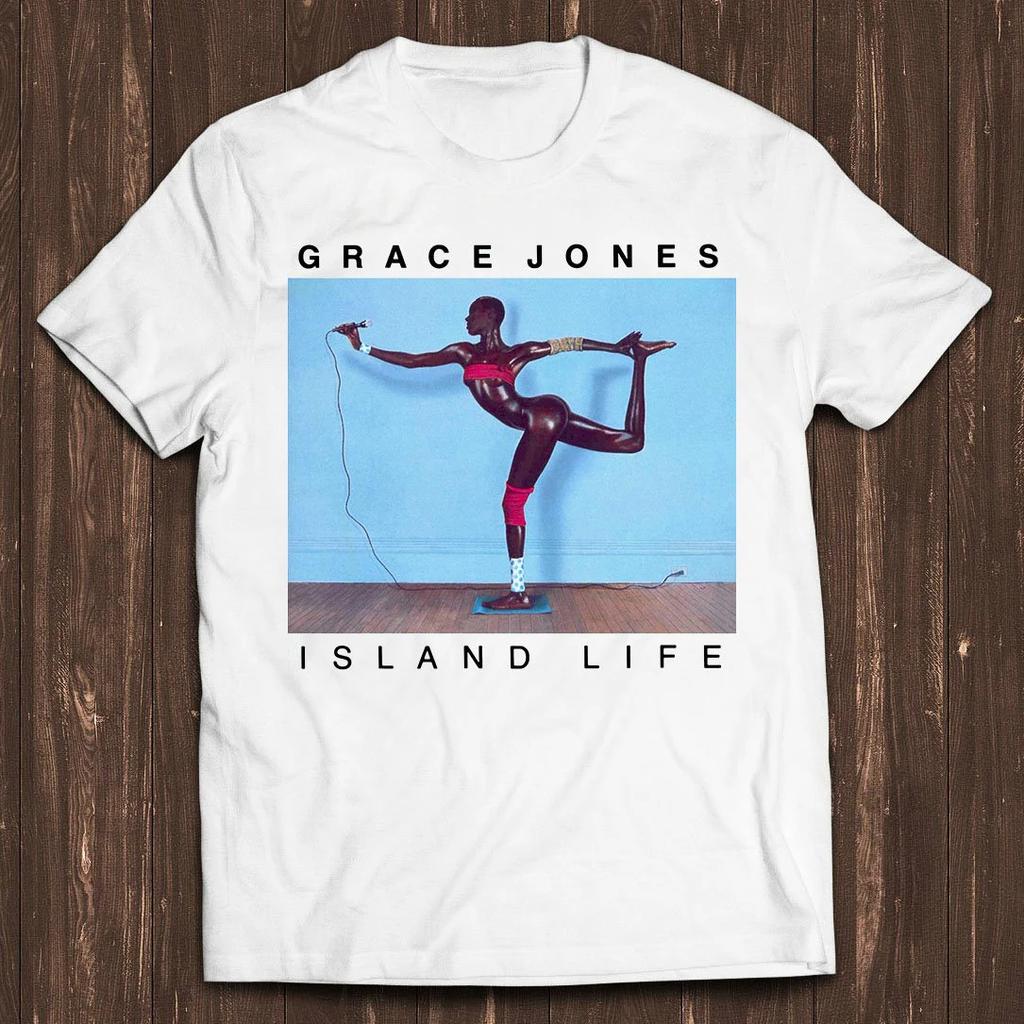 T-shirt Cool per Fan del Gioco Retro "Island Life" di Grace Jones, Stampa Immagine Casual Manica Corta per Film Musica - da Uomo ...