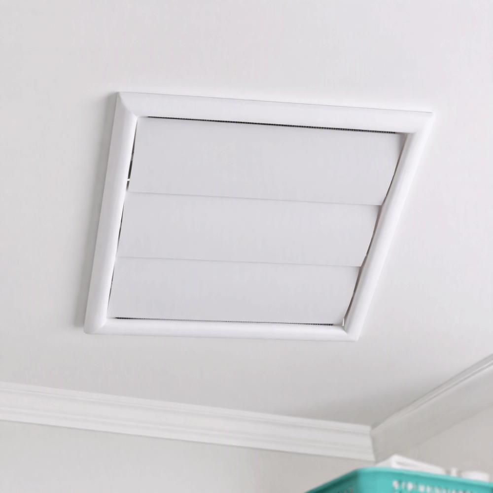 6 Inch Air Vent Grille White Louvered Vent Cover New Wall Duct Ventilation Grill Exterior Walls