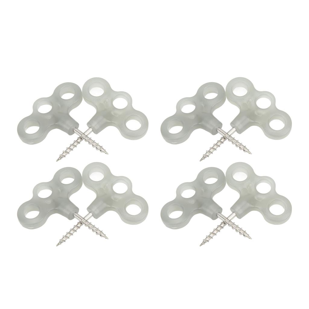 8pcs Spiral Spike Stainless Steel Threaded Nail Night Vision 30mm for Camping Hiking