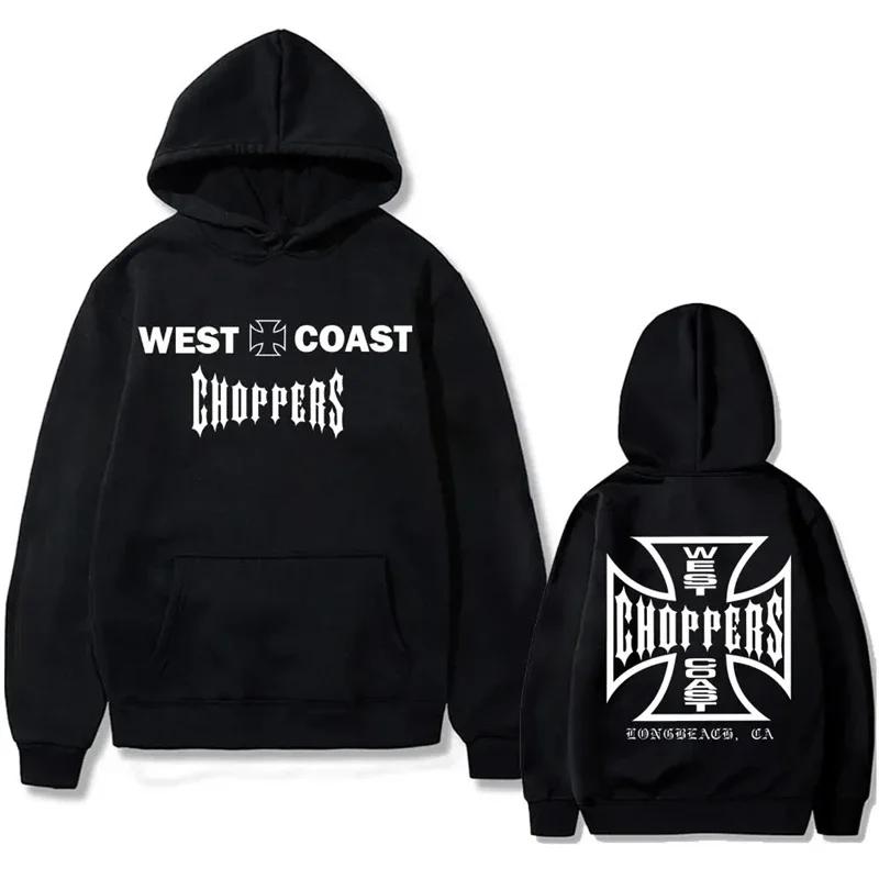 

West Coast Choppers Логотип-Хрест Графічний Принт Червона Толстовка Чоловіча Флісова Бавовняна Кофта Чоловіки Жінки Мода Вінтажна Одежа Толстовки 3XL