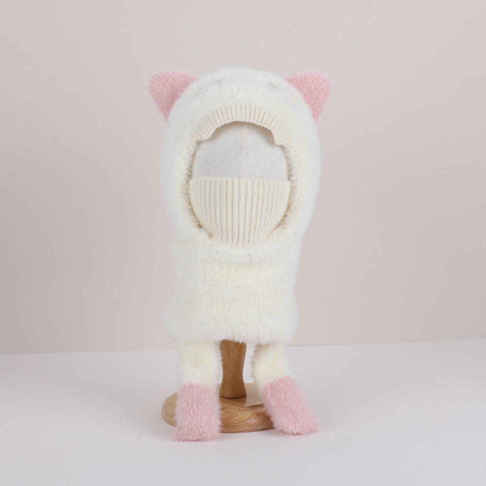 

Эластичная плюшевая маска-шапка Маленький медвежонок Детская шапка-пуловер Универсальный детский зимний шарф-грелка Style 5