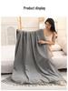 Pure Wool Tassel Shawl & Blanket - Thick, Warm, Skin-Friendly, Two-in-One Air Conditioning Blanket