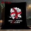 England Rugby 2D Flat Pattern Flannel Blanket High Quality All Seasons Warmth and Comfort Perfect for Christmas Gifts.