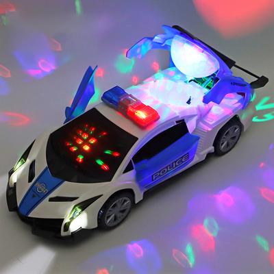 Elektrisches tanzendes Deformations-rotierendes Universal-Polizeiauto-Spielzeugauto-Jungenspielzeug-Kind ...Mädchenauto-Weihnachtsgeburtstagsgeschenk