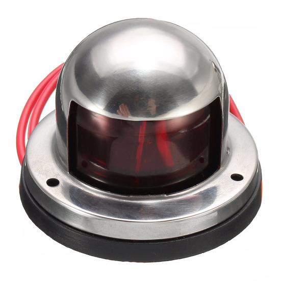 2 Pezzi Rosso + Verde Acciaio Inossidabile 12/24V Barca Yacht LED Luce di Navigazione