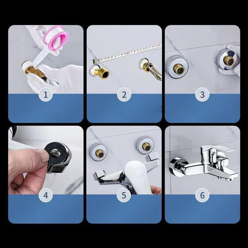 Mixing Valve Hot and Cold Water Shower Faucet Bathroom Shower Head Triple Mixing Valve Bathtub Faucet